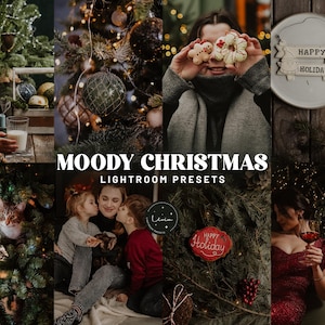 MOODY CHRISTMAS Lightroom Presets, Christmas Presets, Holiday Presets, Rich Cozy Presets, Moody Presets, Winter Filters, Mobile & Desktop