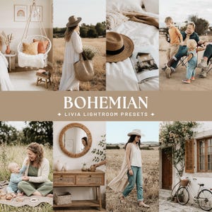 Neutral Boho Lightroom Presets, Earthy Muted Tones for Lifestyle and Interior Photography (Mobile & Desktop)