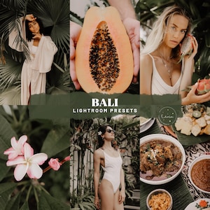 Bali Lightroom Presets - Muted Green Presets, Tropical Jungle Presets, Beach Summer Presets, Travel Blogger Presets - Mobile & Desktop