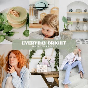 Ajustes preestablecidos de Lightroom para fotos diarias: ajustes preestablecidos brillantes para fotografía diaria, ajustes preestablecidos de luz natural, filtros limpios de Blogger (disponibles para dispositivos móviles y computadoras de escritorio)