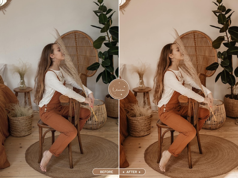 Boho Cream Lightroom-presets, warme, aardse filters voor lifestyle- en portretfotografie (mobiel en desktop) afbeelding 6