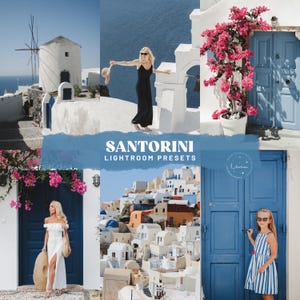 Ajustes preestablecidos de Lightroom para Santorini: Ajustes preestablecidos de estética suave, Ajustes preestablecidos de playa, Ajustes preestablecidos de melancolía veraniega, Ajustes preestablecidos de vacaciones en islas griegas (móvil y escritorio)