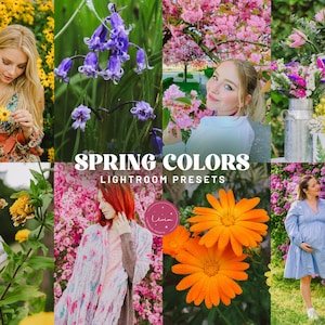 SPRING COLORS Lightroom Presets, Vibrant Presets for Spring Photography, Rich Color Pop Presets, Blogger Spring Filters, Mobile & Desktop