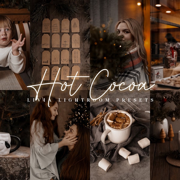 HOT COCOA Lightroom Presets, Christmas Presets, Holiday Presets, Brown Tones Presets, Cozy Winter Presets, Rich Presets, Mobile & Desktop