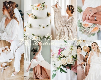 AIRY WEDDING Lightroom Presets, Light Airy Presets for Wedding, Engagement, Everyday Photography, Clean Natural Filters, Mobile & Desktop