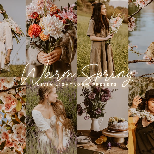 WARM SPRING Lightroom Presets, Warm Rich Presets for Spring Photography, Outdoor Presets, Family Presets, Portrait Presets, Mobile & Desktop