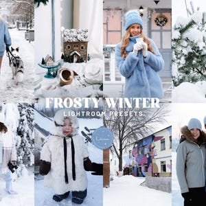 FROSTY WINTER Lightroom Presets, Crispy Cool Presets for Winter Indoor and Outdoor Photography, Winter Snow Filters, Mobile & Desktop