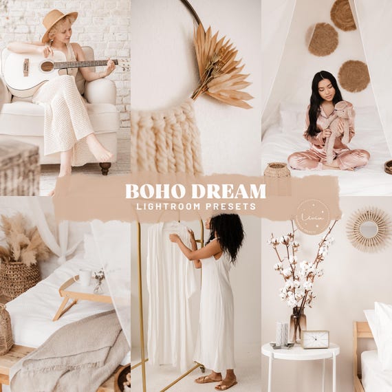 Boho Dream Lightroom Presets - Soft Pastel Presets, Bohemian Presets, Bright Filters for Bloggers, Instagram Influencers - Mobile & Desktop