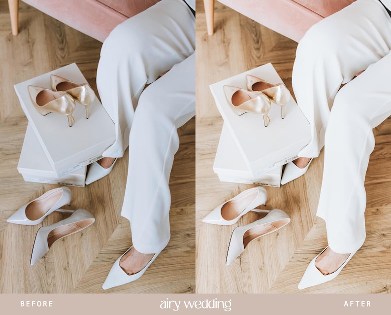 Luftige Lightroom-Presets für Hochzeiten, helle und luftige Presets für die Hochzeitsfotografie, strahlende Braut-Presets, klare und natürliche Filter (Mobil & Desktop) Bild 10