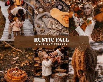Rustic Fall Lightroom Presets - Cozy Warm Presets for Autumn Photography, Rustic Harvest Presets, Outdoor Family Presets - Mobile & Desktop