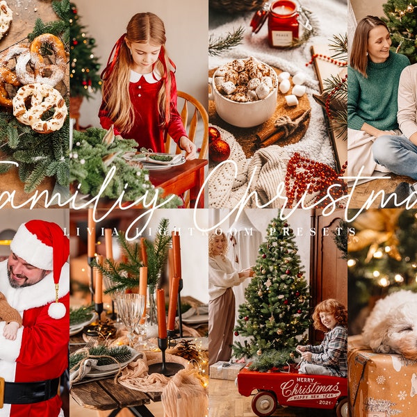 FAMILY CHRISTMAS Lightroom Presets, Christmas Festive Presets, Winter Holiday Cozy Presets, Instagram Blogger Filters, Mobile & Desktop