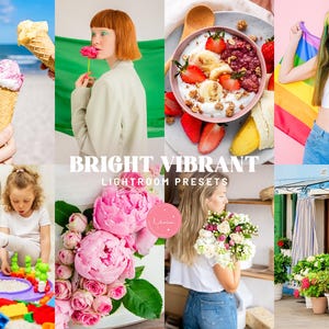 BRIGHT VIBRANT Lightroom Presets, Color Pop Presets for Everyday Photography, Clean Vibrant Instagram Blogger Filters, Mobile & Desktop