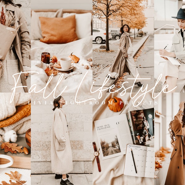 FALL LIFESTYLE Lightroom Presets, Autumn Presets, Warm Fall Presets for Lifestyle Photography, Bright Fall Blogger Filters, Mobile & Desktop