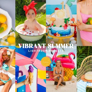 VIBRANT SUMMER Lightroom Presets, Color Pop Presets for Summer Photography, Clean Vibrant Instagram Blogger Filters, Mobile & Desktop