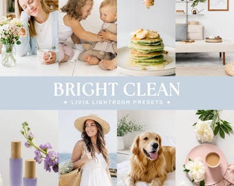 Bright Clean Lightroom Presets, Natural Light Filters for Lifestyle and Family Photography (Mobile & Desktop)