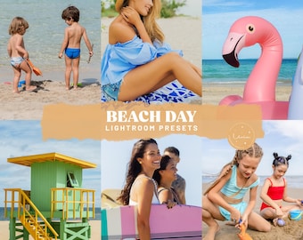 Beach Day Lightroom Presets - Bright Color Pop Presets for Beach Photography, Vibrant Summer Presets, Vacation Presets - Mobile & Desktop