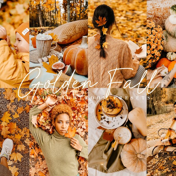 GOLDEN FALL Lightroom Presets, Autumn Presets, Fall Presets, Warm Rich Presets for Autumn Photography, Golden Filters, Mobile & Desktop