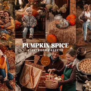 PUMPKIN SPICE Lightroom Presets, Rich Presets for Fall Autumn Photography, Cozy Rustic Presets, Warm Outdoor Filters, Mobile & Desktop