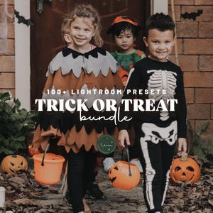 100+ TRICK OR TREAT Lightroom Presets Bundle - Moody Vibrant Dark Filters for Autumn, Fall and Halloween Photography - Mobile & Desktop