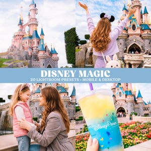 Magic Park Lightroom Presets, Bright Pastel Presets for Family and Kids Photos, Enchanted Theme Park Filters, Mobile & Desktop