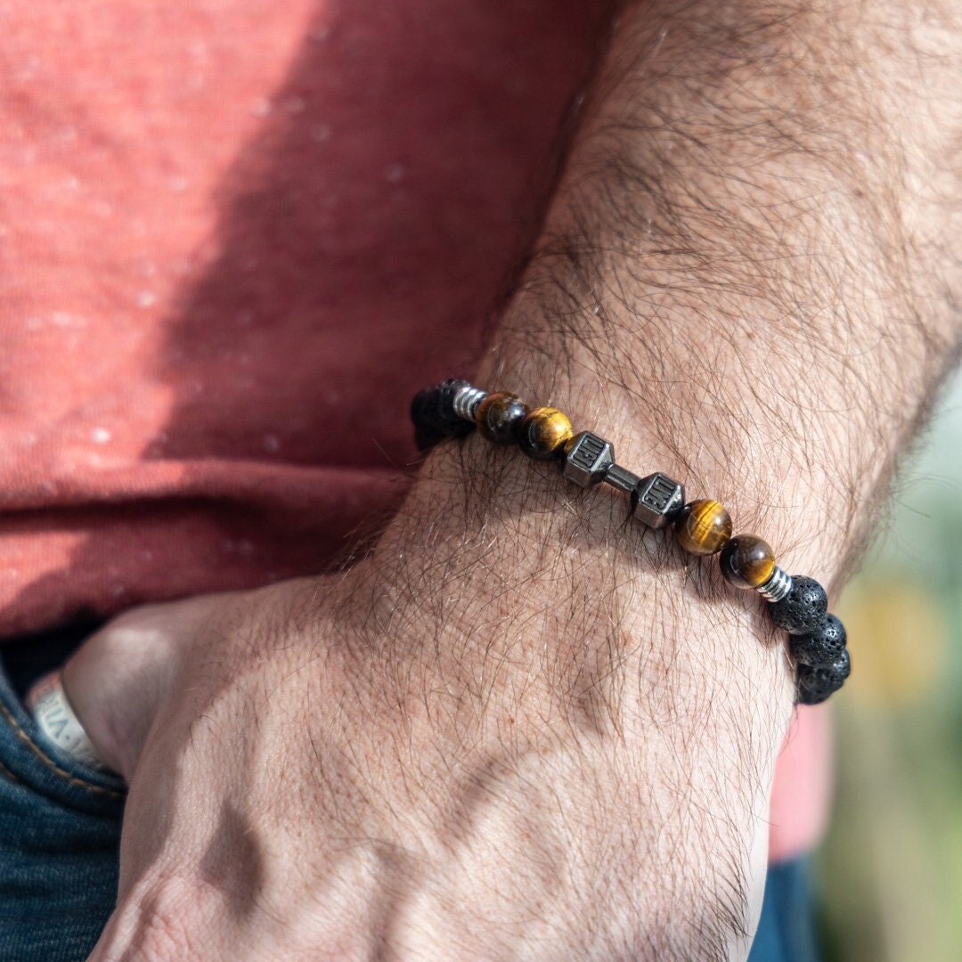 Men's Bracelet - Tiger's Eye Force - Handmade - Brings Energy, Dynamism ...