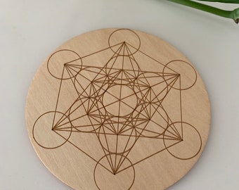 Metatron's Cube - MDF wood - Protection and Recharging of minerals