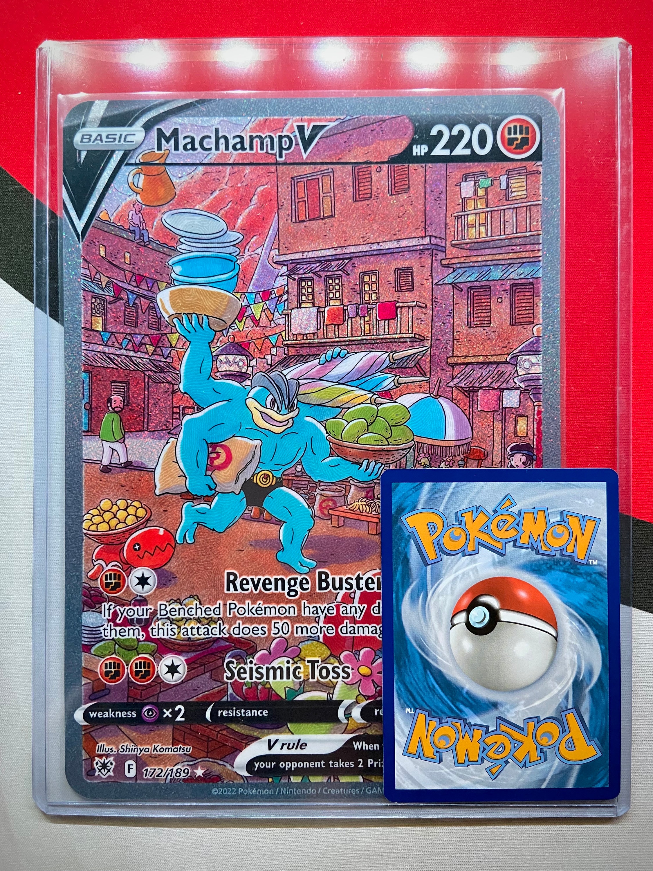 Custom Jumbo Machamp V Alt Art Glitter Holo 172/189 Astral