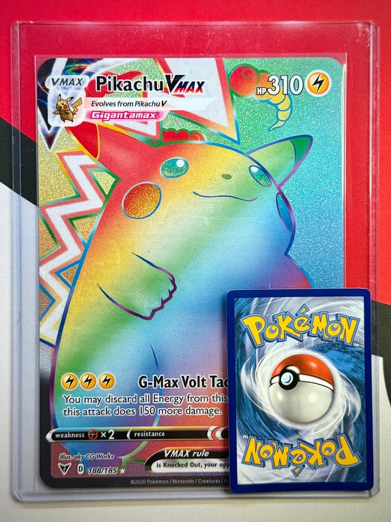 ポケモン - ヒコにゃー　VMAX82BOX Custom Jumbo Rainbow Secret Rare Pikachu VMAX Glitter Holo