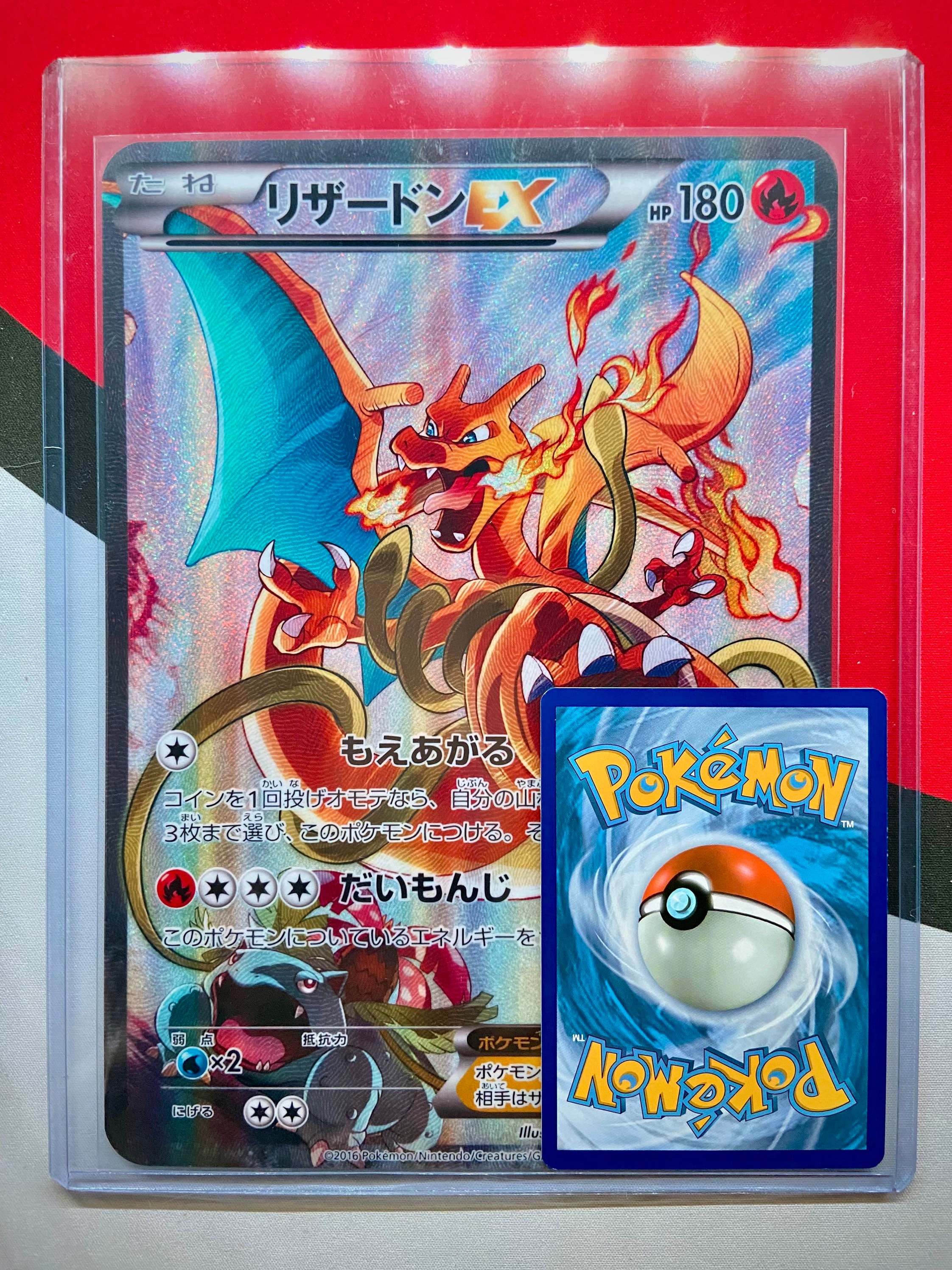 Custom Jumbo Charizard & Venusaur EX Glitter Holo 276/XY-P
