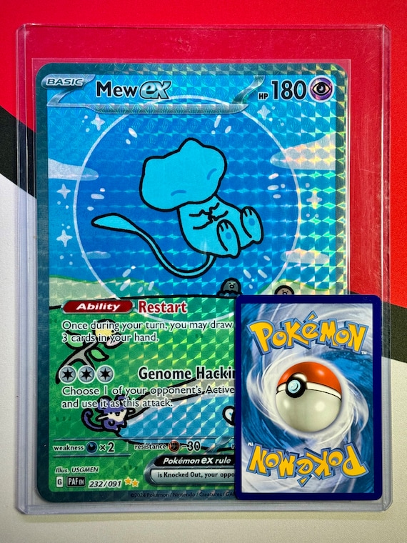 Custom Jumbo Shiny Mew Ex Diamond Squares Holo 232/091