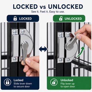 Pet Cage Door Lock – Half-Moon Metal Latch for Birds, Dogs, Cats & Small Animals image 5
