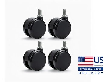 Bird Cage Caster Wheels, 2" Heavy Duty Swivel Rollers (Set of 4)