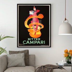 Leonetto Cappiello Bitter Campari Fine Art Print / Vintage Poster Print, Art Nouveau Poster, Retro Artwork, Advertisement Poster, Wall Decor