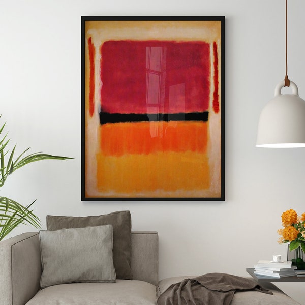 Mark Rothko Violet, Black, Orange, Yellow Abstract Art Prints Colorful / Poster Art , Abstract Wall Art, Abstract Painting, Modern Wall Art