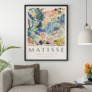 Henri Matisse Landscape at Collioure Exhibition Poster, Famous Gallery Wall Art Print, Matisse Canvas, Matisse Wall Art, Housewarming Gift