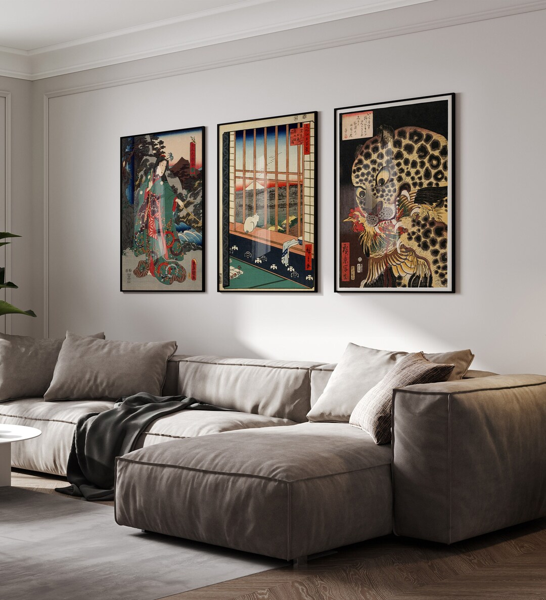 Japanese Wall Art Set of 3 Canvas Art Print, Japanese Prints Set of 3, Japanese Art / Gallery