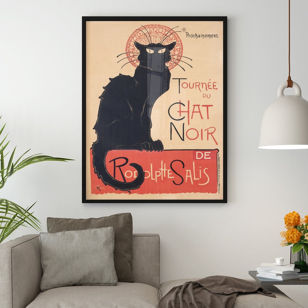 Tournée Du Chat Noir Fine Art Print / Vintage French Black Cat Poster