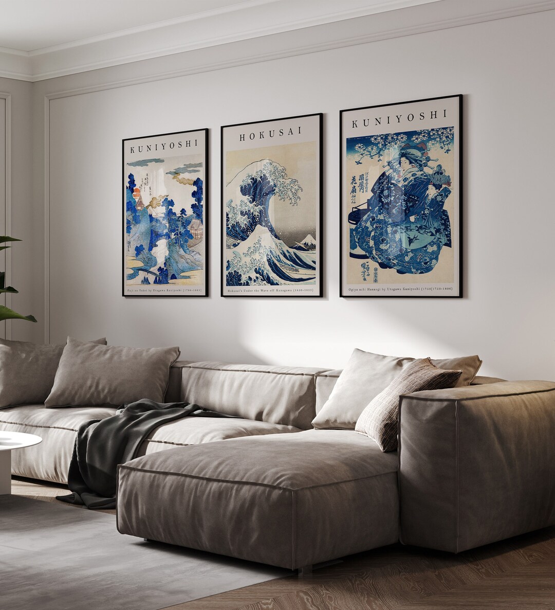 Japanese Wall Art Set of 3 Canvas Art Print, Japanese Geisha, Japanese ...
