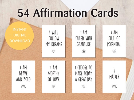 Self love affirmation cards, Daily Affirmation Cards, Vision Board
