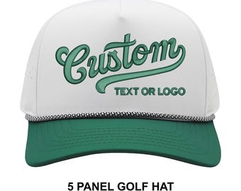 Casquettes de golf de golf avec corde imperméable brodée personnalisée, Broderie de chapeau personnalisée, Casquettes de golf personnalisées