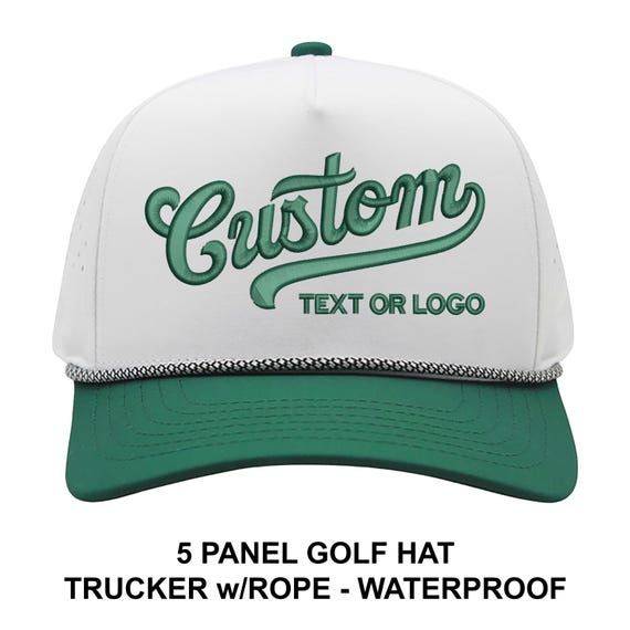 Custom Embroidered Waterproof Rope Golf Trucker Hats, Custom Hat Embroidery, Personalized Golf Hats