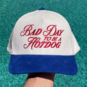 Bad Day To Be A Hot Dog Bestickter Hut, 4. Juli, lustiger, trendiger und stilvoller Sommerhut