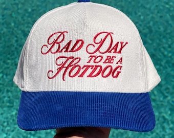 Bad Day To Be A Hot Dog Embroidered Hat, 4th of July, Funny Trendy and Stylish Summer Hat
