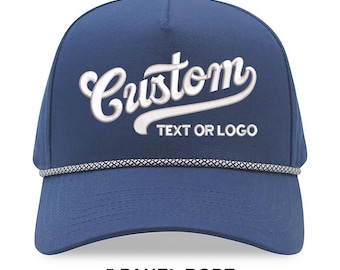 Custom Embroidered Rope Hats, Custom Hat Embroidery, Personalized Hats