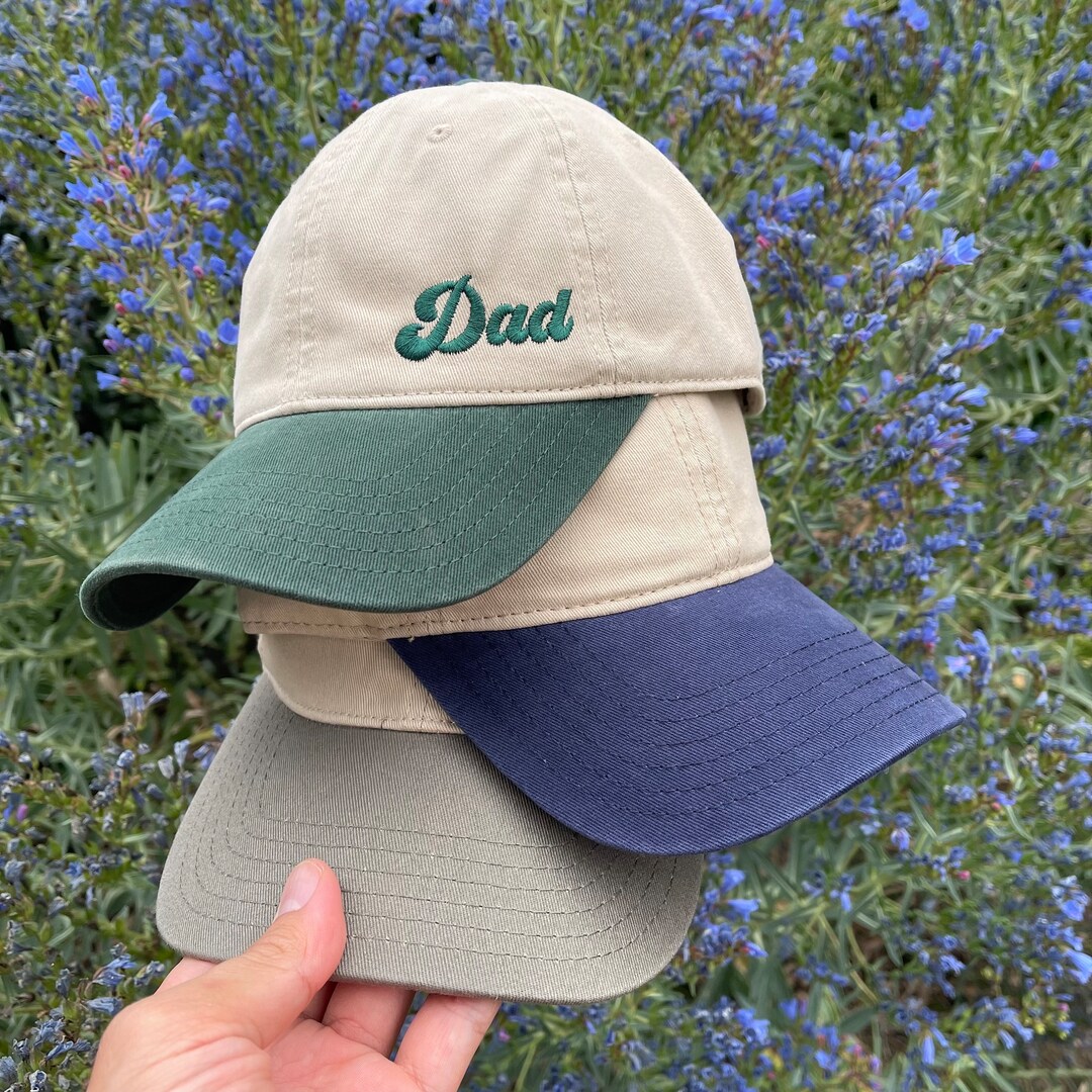 Dad Script Hat Script Embroidered Dad Hat: Custom Text Hat, Personalized Gifts - Etsy