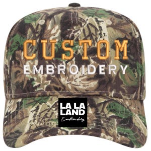 Custom Embroidered Camo Hat, Custom Camo Hat, Custom Camouflage Hats