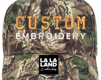Custom Embroidered Camo Hats, Custom Camouflage Hats