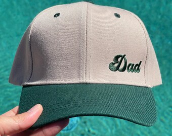 Dad, Mom, Mama, Papa Script Embroidered Hat, Vintage Style Hat, Gift for Father, Fathers Day Gift, Mother's Day Gift