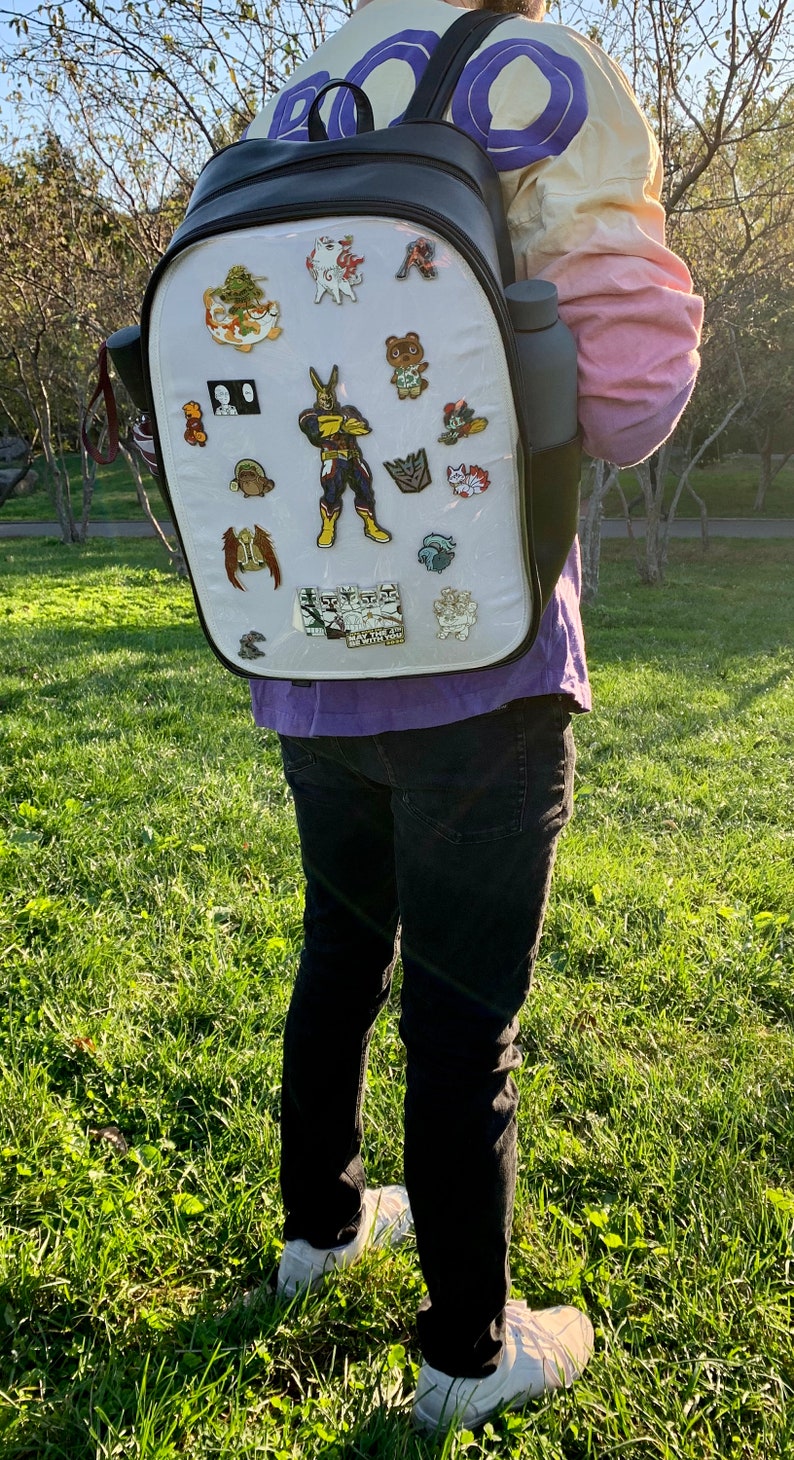 Pin Display Backpack Luxury PU Leather Itabag Backpack Clear Etsy