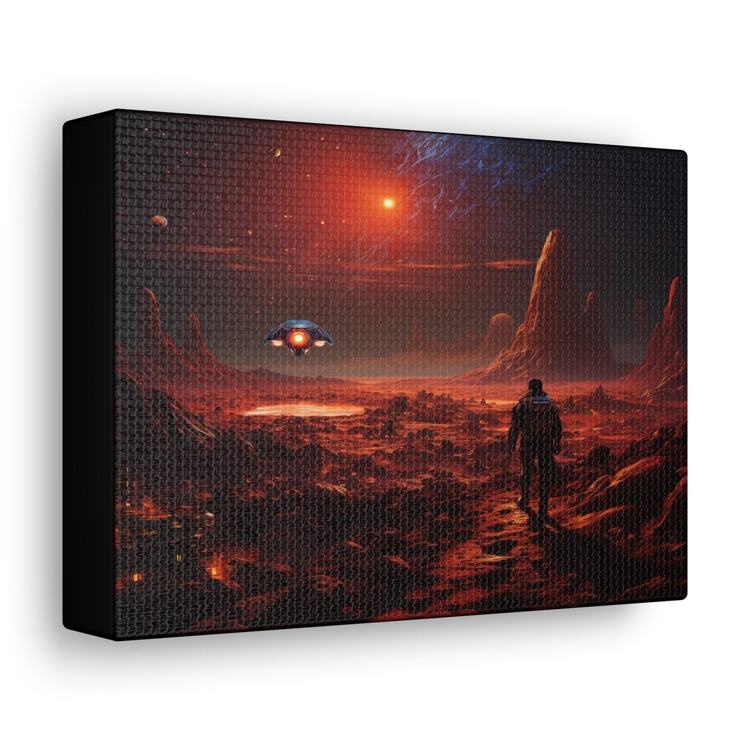 Canvas voyager's Threshold Twilight of Discovery, A Celestial Wall Art
